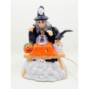 Prettique Collectibles Samantha The Witch Ceramic Lighted Figurine Halloween VTG